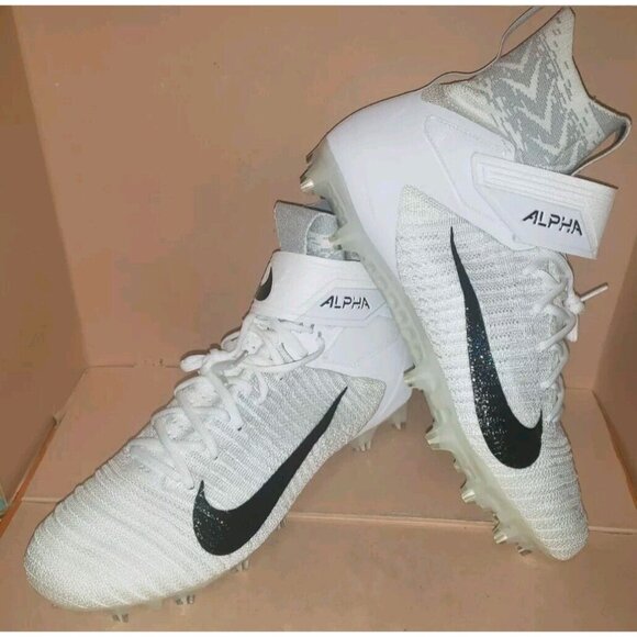 NIKE ALPHA MENACE ELITE 2 FLYKNIT FOOTBALL WHITE MEN'S SIZE 13W Wide NEW - Picture 6 of 13
